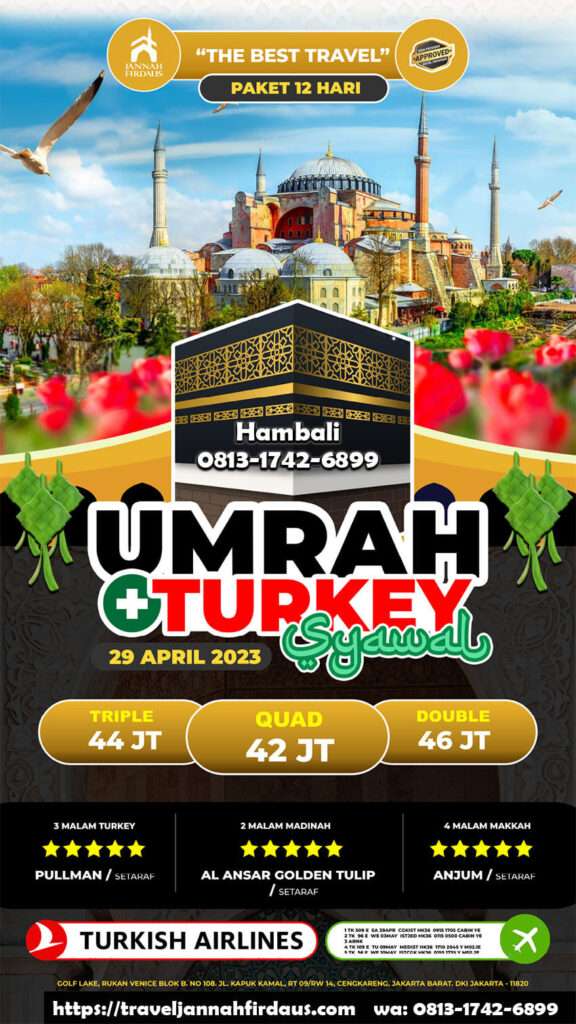 umroh plus turki 29 april