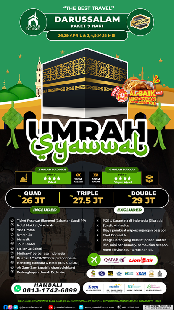 umroh syawal 2023 darussalam