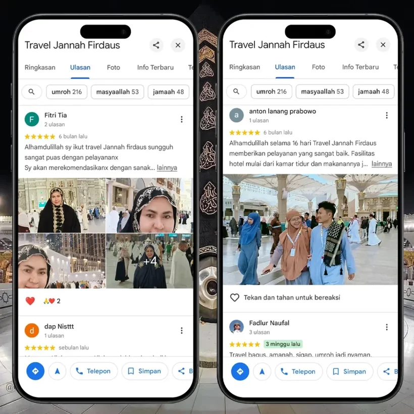 Testimoni Google Maps Jannah Firdaus 3