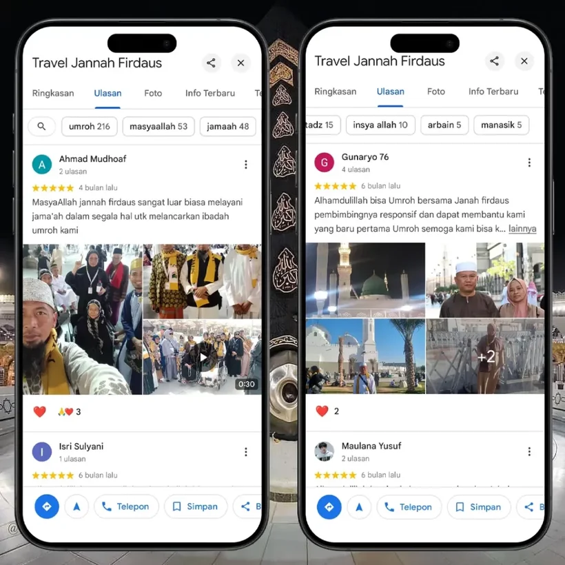 Testimoni Google Maps Jannah Firdaus 1