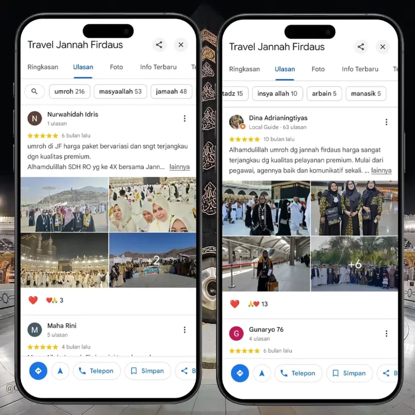 Testimoni Google Maps Jannah Firdaus 2